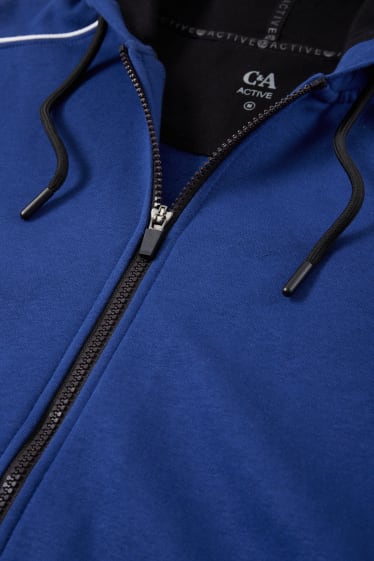Herren - Sweatjacke mit Kapuze - dunkelblau