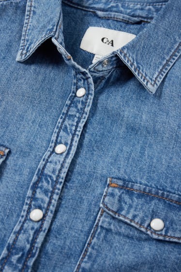 Damen - Jeansbluse - jeans-blau