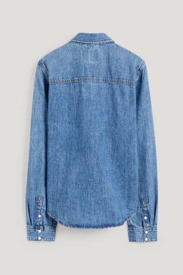 Damen - Jeansbluse - jeans-blau