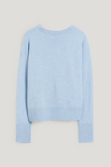 Women - Cashmere jumper - light blue