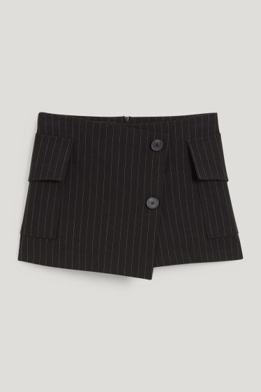 Clockhouse Girls - CLOCKHOUSE - Skort - Nadelstreifen - schwarz