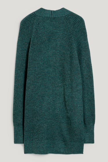 Damen - Strickjacke - dunkelgrün
