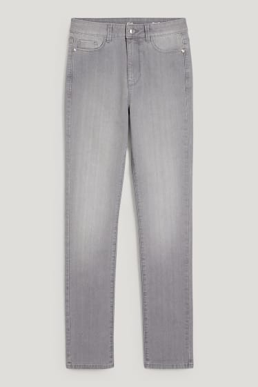Mujer - Slim jeans - high waist - vaqueros - gris claro