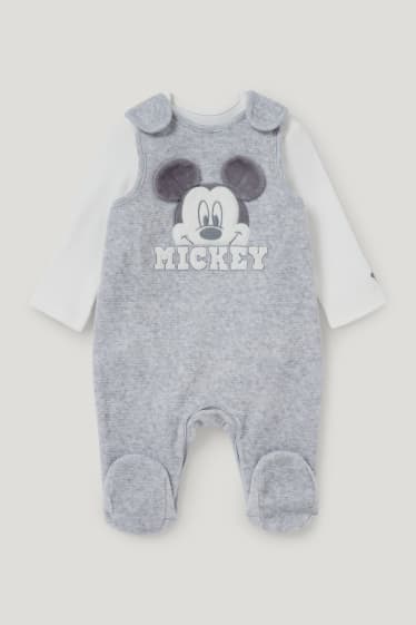 Baby Boys - Micky Maus - Strampler-Set - 2 teilig - grau
