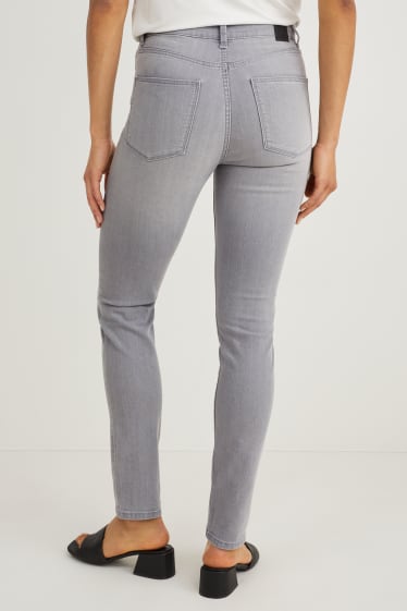 Mujer - Slim jeans - high waist - vaqueros - gris claro