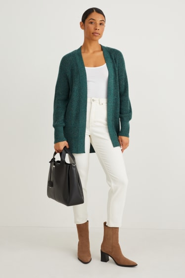 Damen - Strickjacke - dunkelgrün