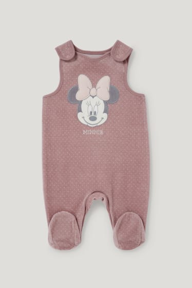 Baby Girls - Minnie Maus - Strampler-Set - 2 teilig - dunkelrosa