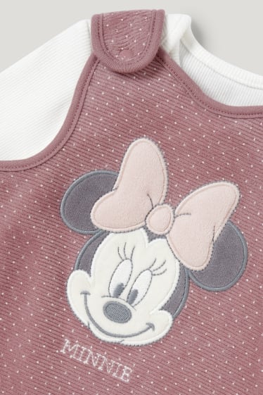 Baby Girls - Minnie Maus - Strampler-Set - 2 teilig - dunkelrosa