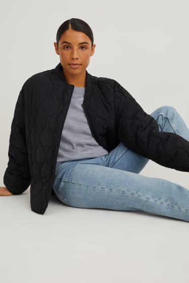 Damen - Basic-Merino-Pullover - grau