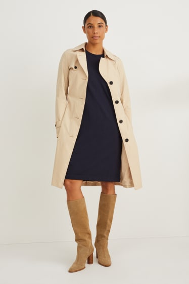 Damen - Basic-Strickkleid - dunkelblau