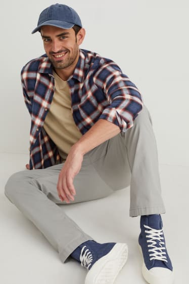 Herren - Hemd - Regular Fit - Kent - kariert - dunkelblau