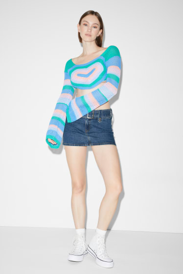 Clockhouse Girls - CLOCKHOUSE - gonna di jeans con cintura - jeans blu