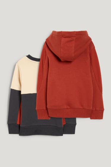 Exklusiv Online - Multipack 2er - Sweatshirt und Hoodie - braun