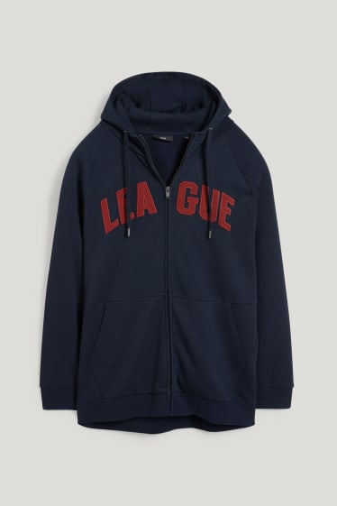 Herren XL - Sweatjacke mit Kapuze - dunkelblau