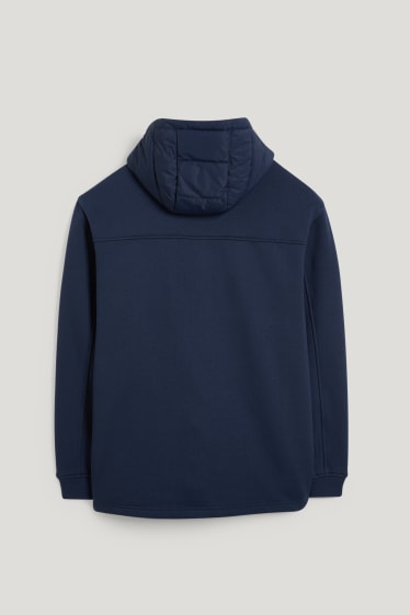 Caballero XL - Chaqueta acolchada con capucha - azul oscuro