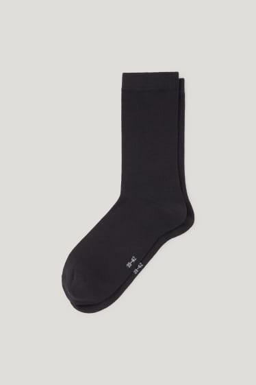 Damen - Socken mit Kaschmir-Anteil - schwarz