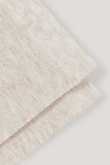 Women - Cashmere blend knee-high socks - light beige