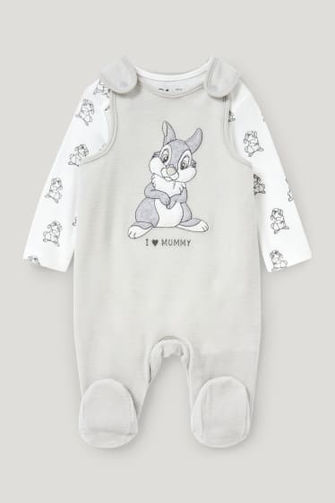 Baby Girls - Bambi - Strampler-Set - 2 teilig - hellgrau