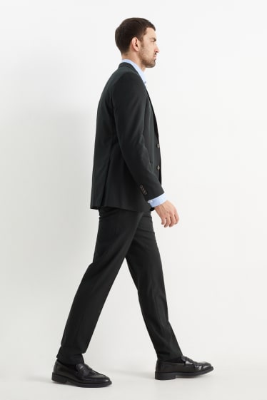 Hombre - Pantalón de vestir - colección modular - regular fit - Flex - gris oscuro