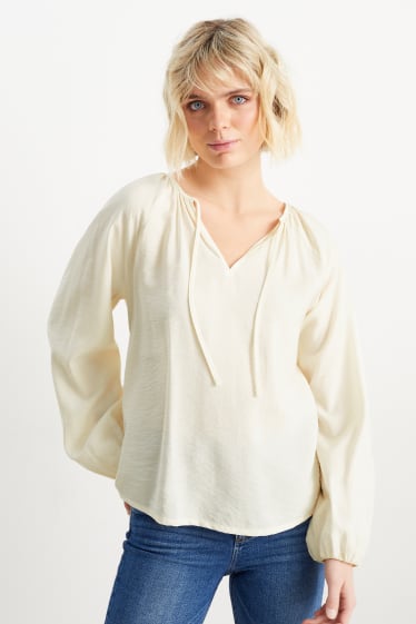 Mujer - Blusa - blanco roto