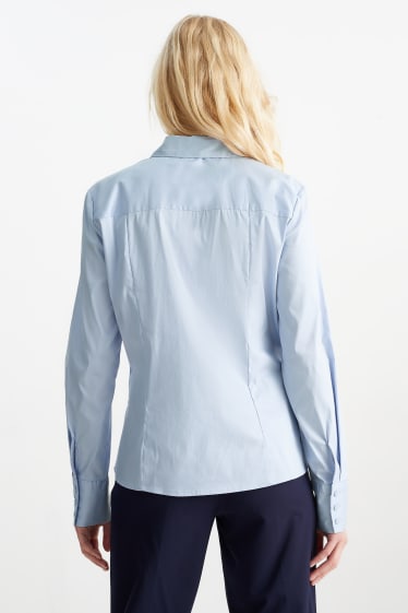 Mujer - Blusa de oficina - azul claro