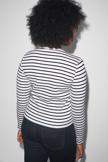 Donna - CLOCKHOUSE - maglia a maniche lunghe - a righe - bianco