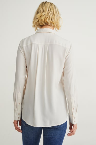 Mujer - Blusa - blanco roto
