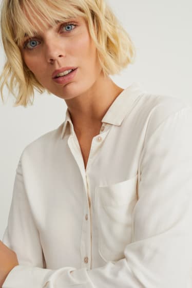 Mujer - Blusa - blanco roto