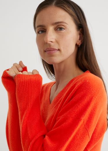 Femmes - Pullover en cachemire - rouge
