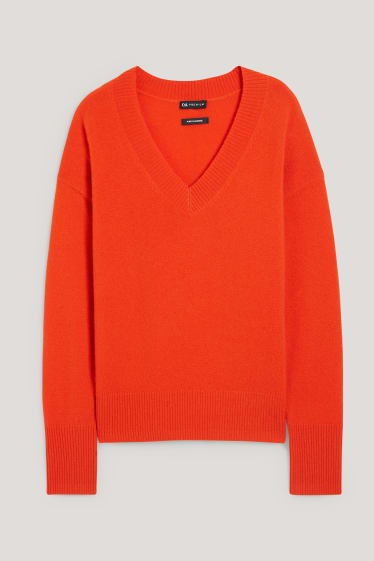 Femmes - Pullover en cachemire - rouge