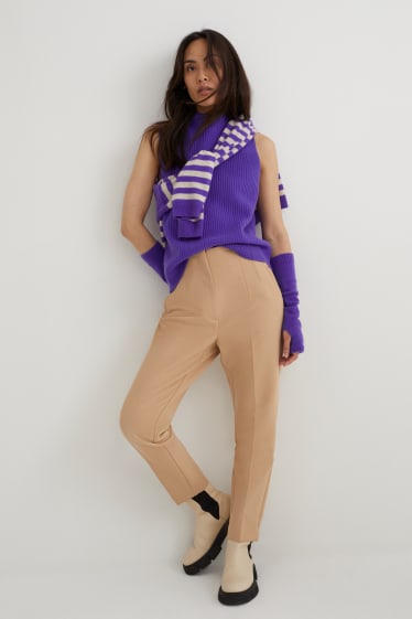 Femmes - Pull sans manches en cachemire - violet