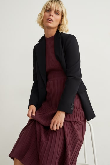 Damen - Strickkleid - bordeaux