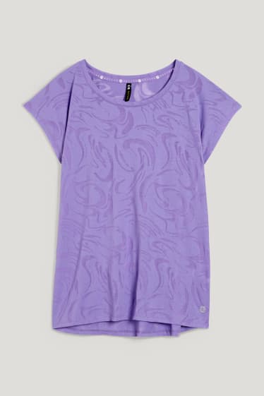 Damen - Funktions-T-Shirt - gemustert - violett