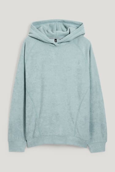Damen - Sport-Frottee-Hoodie - mintgrün