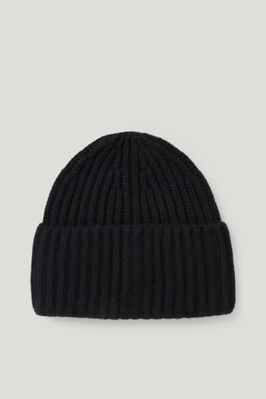Mujer - Gorro con mezcla de cachemir - negro