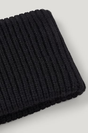 Femmes - Bandeau de front en cachemire mélangé - noir