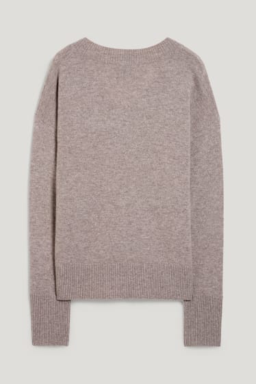 Damen - Kaschmir-Pullover - beige