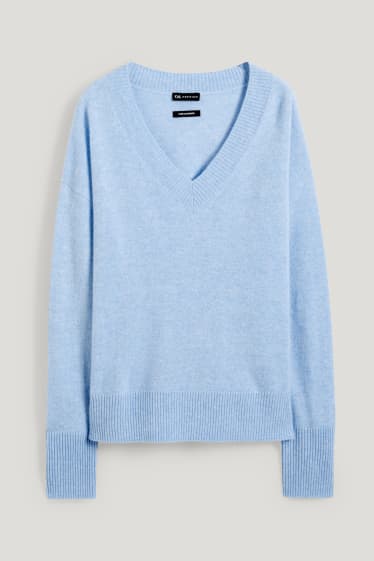 Femmes - Pullover en cachemire - bleu clair