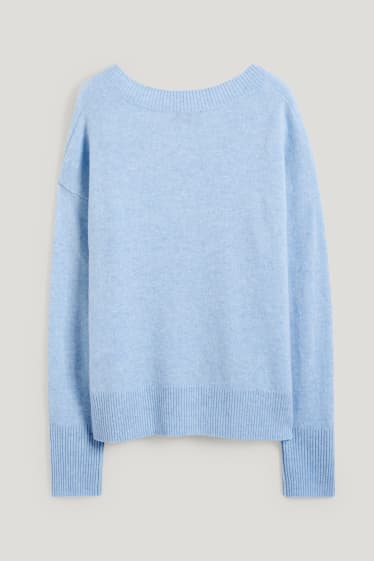 Femmes - Pullover en cachemire - bleu clair