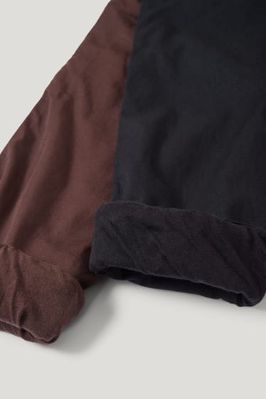 Garçons - Lot de 2 - pantalons chauds - noir