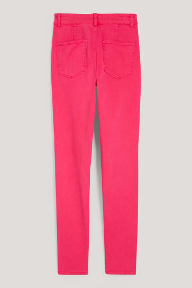 Women - Jegging jeans - high waist - dark rose