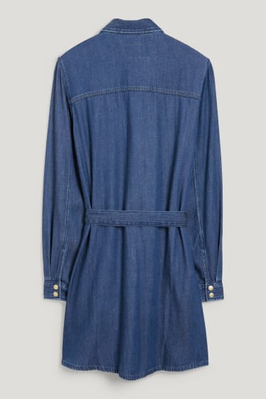 Dona - Vestit camiser texà - texà blau