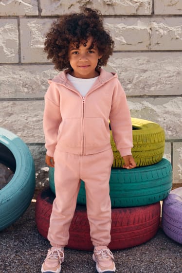 Toddler Girls - Zip-through sweatshirt with hood - rose