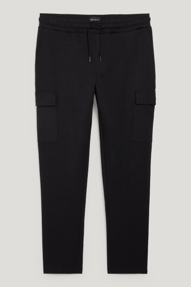 Herren - Cargo-Jogginghose - Flex - schwarz