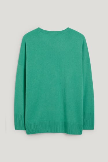 Damen - Kaschmir-Pullover - grün