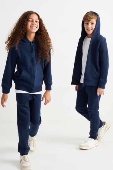Kids Boys - Zip-through sweatshirt with hood - genderneutral - dark blue