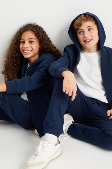 Kids Boys - Zip-through sweatshirt with hood - genderneutral - dark blue