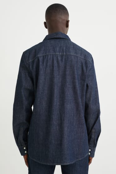 Herren - Jeanshemd - Regular Fit - Kent - jeans-dunkelblau