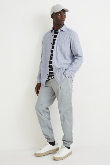 Herren - Hemd - Regular Fit - Kent - hellgrau-melange