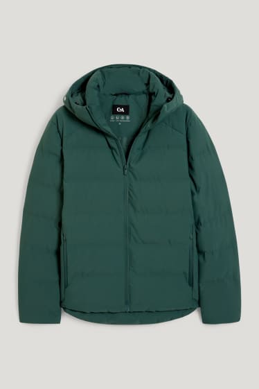 Herren - Steppjacke mit Kapuze - grün